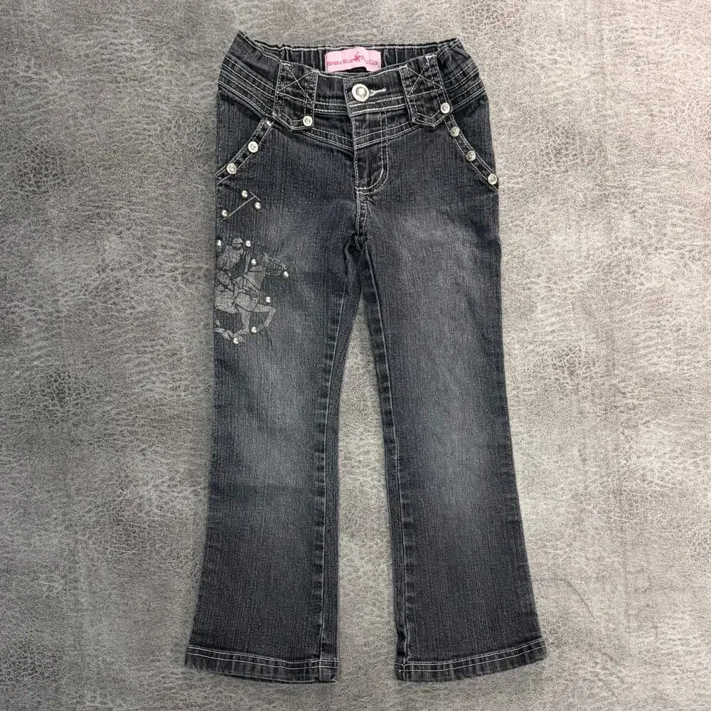 Beverly Hills Polo Club Y2k Studded Girls Jeans